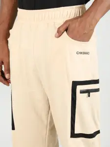 CHKOKKO Men Mid-Rise Track Pants