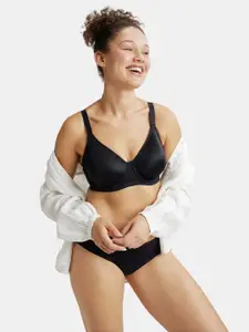Jockey Under Wired Non Padded Soft Touch Microfiber Full Coverage Minimizer Bra-1855