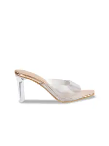 Catwalk Embellished Open Toe Slim Heels