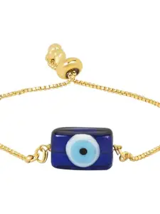 I Jewels Gold-Plated Evil Eye Charm Bracelet