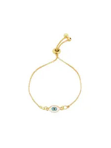 I Jewels Gold-Plated Evil Eye Charm Bracelet