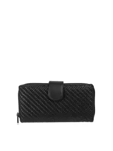 Metro Women Textured Zip Around Wallet