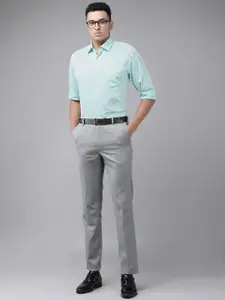 Van Heusen Self Design Custom Fit Pure Cotton Formal Shirt