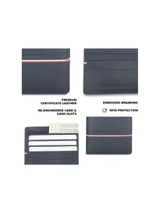 Tommy Hilfiger Men Textured Leather Two Fold Wallet
