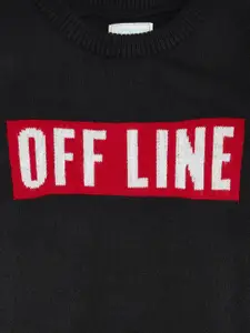 Pantaloons Junior Boys Typography Printed Acrylic Pullover