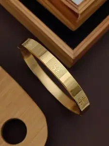 MYKI Women Cubic Zirconia Gold-Plated Kada Bracelet