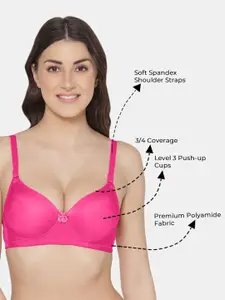 Tweens Pack of 1 Push-Up Soft Polyamide 3/4th Coverage Bra