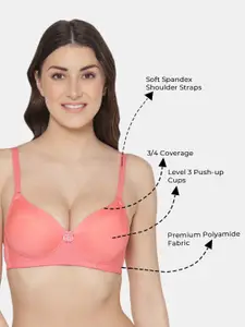 Tweens Pack of 1 Push-Up Soft Polyamide 3/4th Coverage Bra