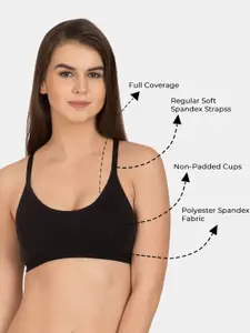 Tweens Full Coverage Non-Padded Beginners Slip-on Workout Sports Bra