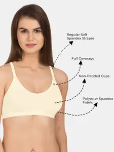 Tweens Full Coverage Non-Padded Beginners Slip-on Workout Sports Bra