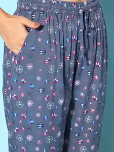 ETC Women Geometric Printed Night suit