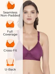 Souminie Pack Of 2 Full Coverage Seamless Cross-Fit Bra