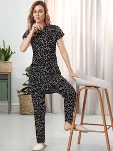 Be You Floral Printed Night Suit