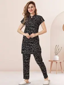 Be You Floral Printed Night Suit