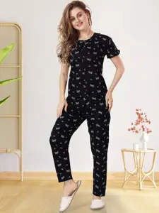 Be You Abstract Printed Night Suit