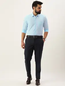 Peter England Self Design Slim Fit Formal Shirt