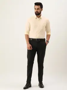 Peter England Self Design Slim Fit Formal Shirt