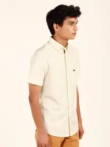 Andamen Cotton Classic Slim Fit Oxford Opaque Casual Shirt