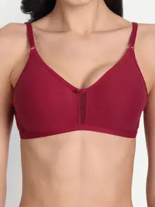 Aimly Full Coverage Non-Padded All Day Comfort Dry-Fit Seamless Cotton T-Shirt Bra