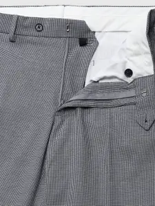 Van Heusen Men Houndstooth Checked Slim Fit Trousers