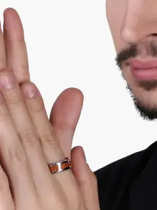 OOMPH Men Rosewood Broad Finger Ring