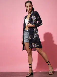 BAESD Floral Printed Longline Shrug