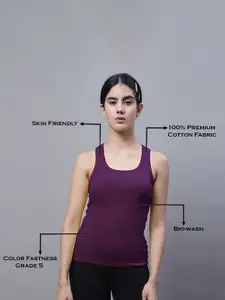 FBAR Pack Of 2 Racerback Bio Wash Pure Cotton Regular Tank Top