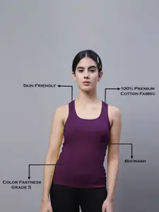 FBAR Scoop Neck Bio-Wash Pure Cotton Tank Top