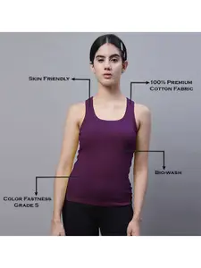 FBAR Pack Of 2 Scoop Neck Bio Wash Cotton Tank Top