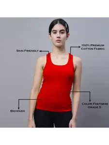 FBAR Pack Of 2 Scoop Neck Bio-Wash Pure Cotton Tank Top