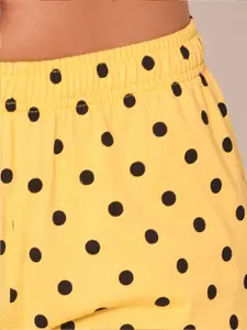 Vami Printed Pure Cotton T-shirt With Shorts Night Suit