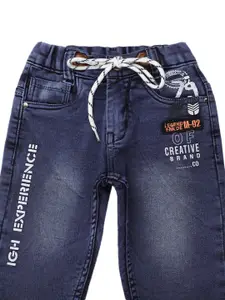 V-Mart Boys Printed Heavy Fade Cotton Knitted Denim Stretchable Jeans