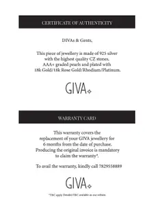 GIVA 925 Sterling Silver Rose Gold-Plated Pendant With Chain