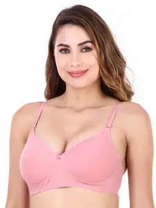Piylu Pack Of 3 Full Coverage Heavily Padded Seamless Cotton Bra-All Day Comfort
