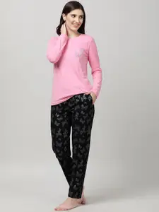 mackly Floral Printed T-Shirt & Pyjamas Night suit