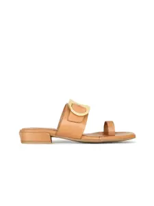 Naturalizer Leather One Toe Flats With Buckles