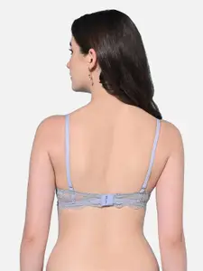 FIMS Printed Non-Wired Full Coverage Seamless Lace Everyday Bra With All Day Comfort