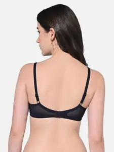 FIMS Floral Printed Lightly Padded Non-Wired Medium Coverage T-Shirt Bra