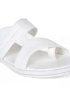 Ajanta Men Textured Open Toe Comfort Sandals