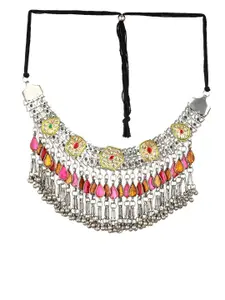 Priyaasi Silver-Plated Oxidised Necklace
