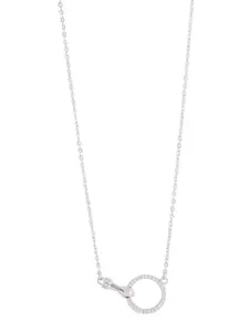 VIRAASI 925 Sterling Silver & Silver Plated Forever Valentine Pendant Necklace
