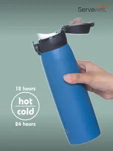 Servewell Pride-SS Blue Stainless Steel Vacuum Water Bottle 525 ml