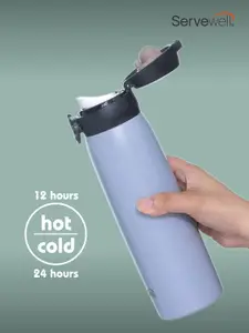 Servewell Pride - SS Grey Stainless Steel Double Walled Vacuum Water Bottle 525 ml