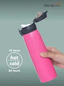 Servewell Pride Pink Stainless Steel Water Bottle - 525 ML
