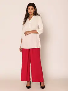 Vami Mandarin Collar Straight Kurti