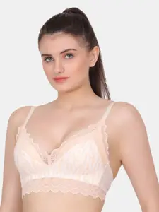 Amour Secret Typography Printed Bra Full Coverage Lightly Padded