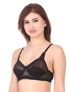 Piylu Pack Of 3 Floral Bralette Bra With Full Coverage Cut & Sew All Day Comfort
