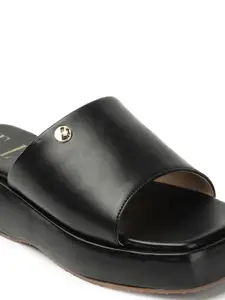 ELLE Square Toe Flatform Heels