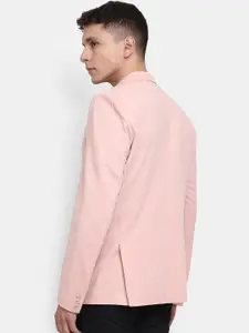 V-Mart Notched Lapel Collar Single-Breasted Cotton Casual Blazer