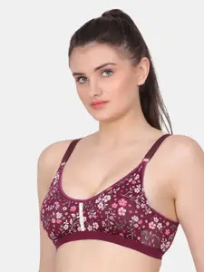 Amour Secret Floral Printed Full Coverage Lightly Padded Everyday Bra